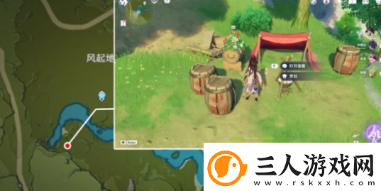 原神风起地附近的红色帐篷在哪