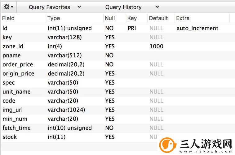 MySQL查表结构