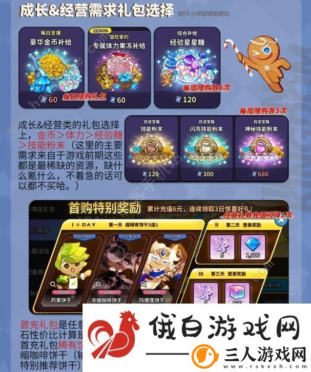 冲呀饼干人王国开服礼包怎么买