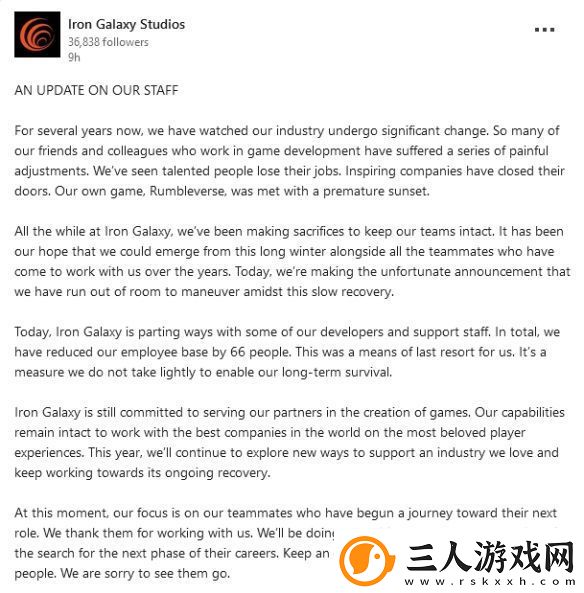 杀手本能开发商裁员近四分之一！已是最后手段！