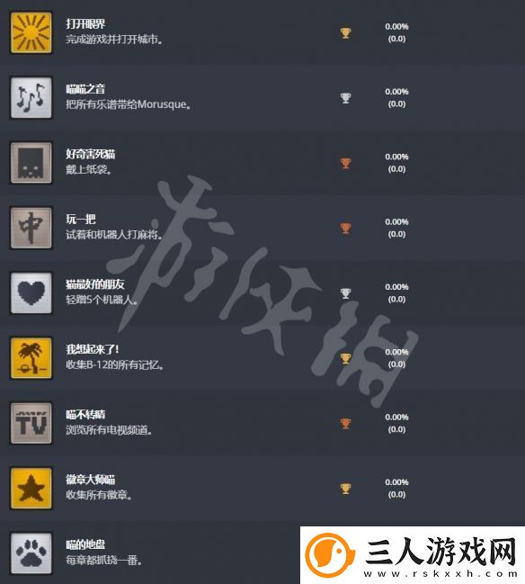 迷失Stray游戏成就有哪些