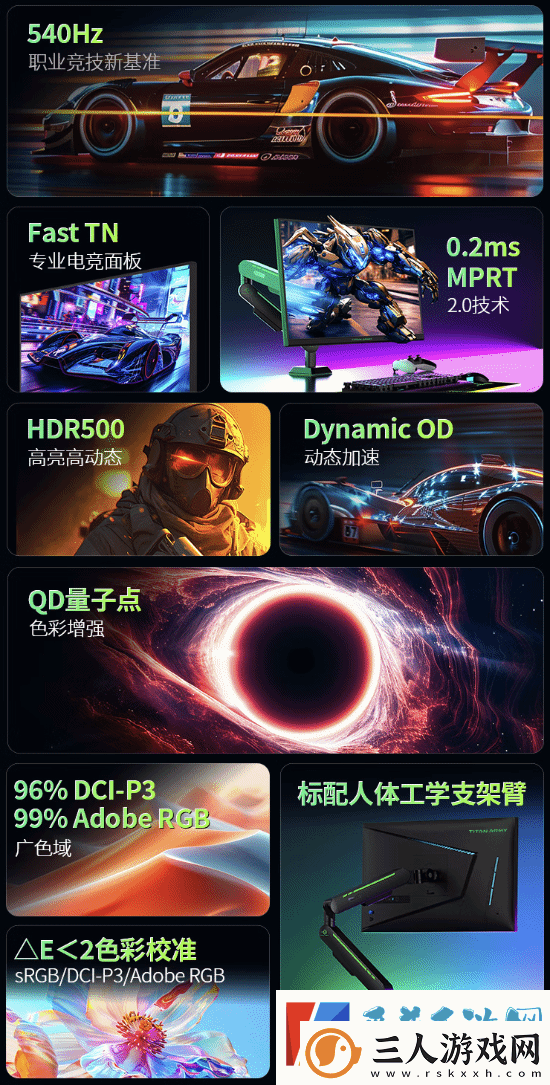 售价5499元！泰坦军团推出540hz显示器
