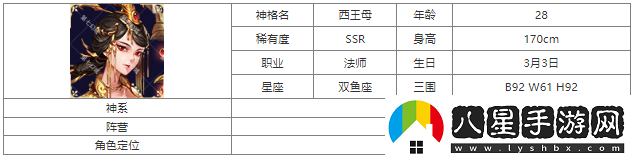 第七幻域西王母神格图鉴具体一览