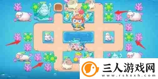 保卫萝卜4海的闺女第64关怎么过海的闺女第64关无伤金萝卜通关攻略