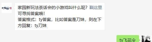 天涯明月刀手游家园新玩法茶话会的小游戏叫什么呢